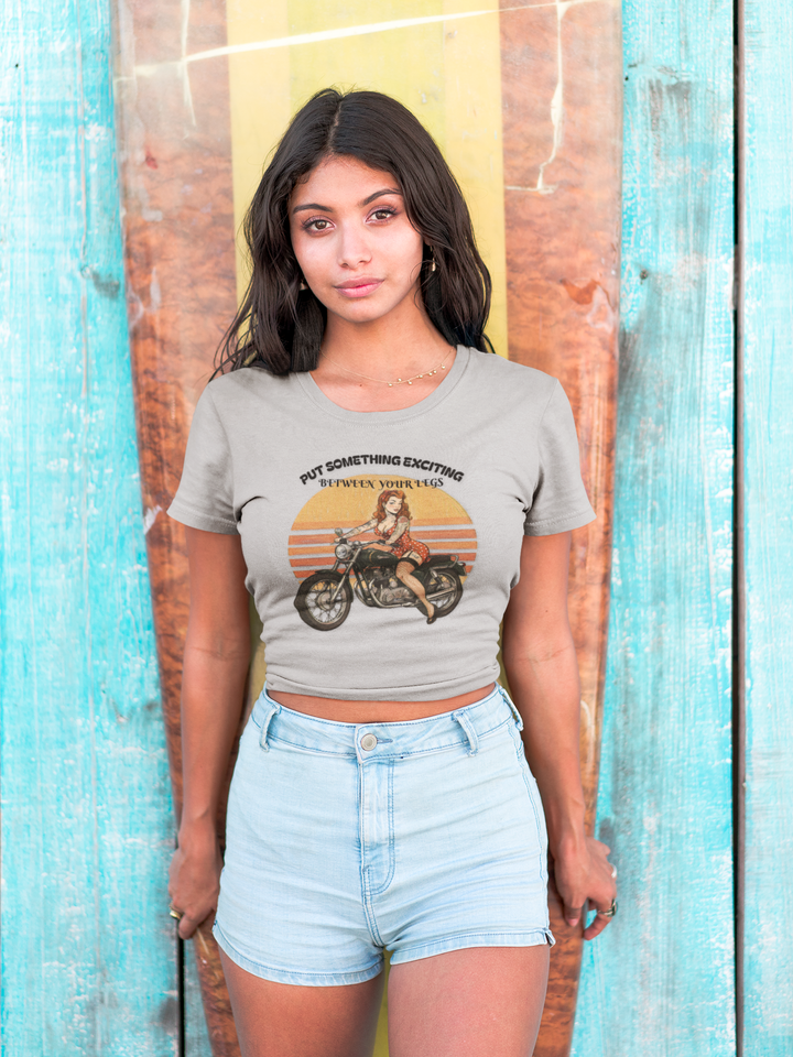 Put Something Exciting Between Your Legs Slim Fit Graphic Tee