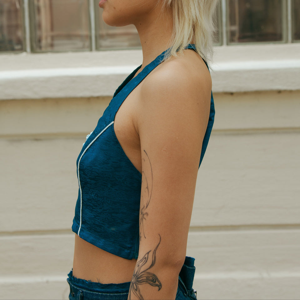 Bu Sleeveless Top Forest Blue