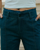 Laba Patch Denim Flared Pants