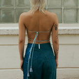 Dong Cropped Reversible Apron Top Elixir Blue