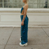 Dong Cropped Reversible Apron Top Jade Blue