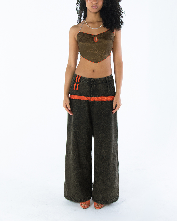 Dong Cropped Reversible Apron Top Phoenix Red