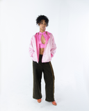 Lin Reversible Hoodie Pink