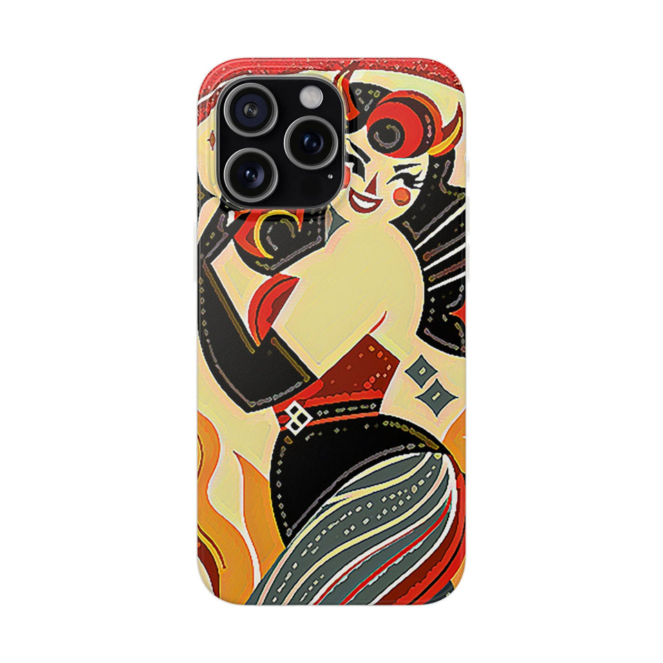 Red & Black Female Devil Flexi Phone Case