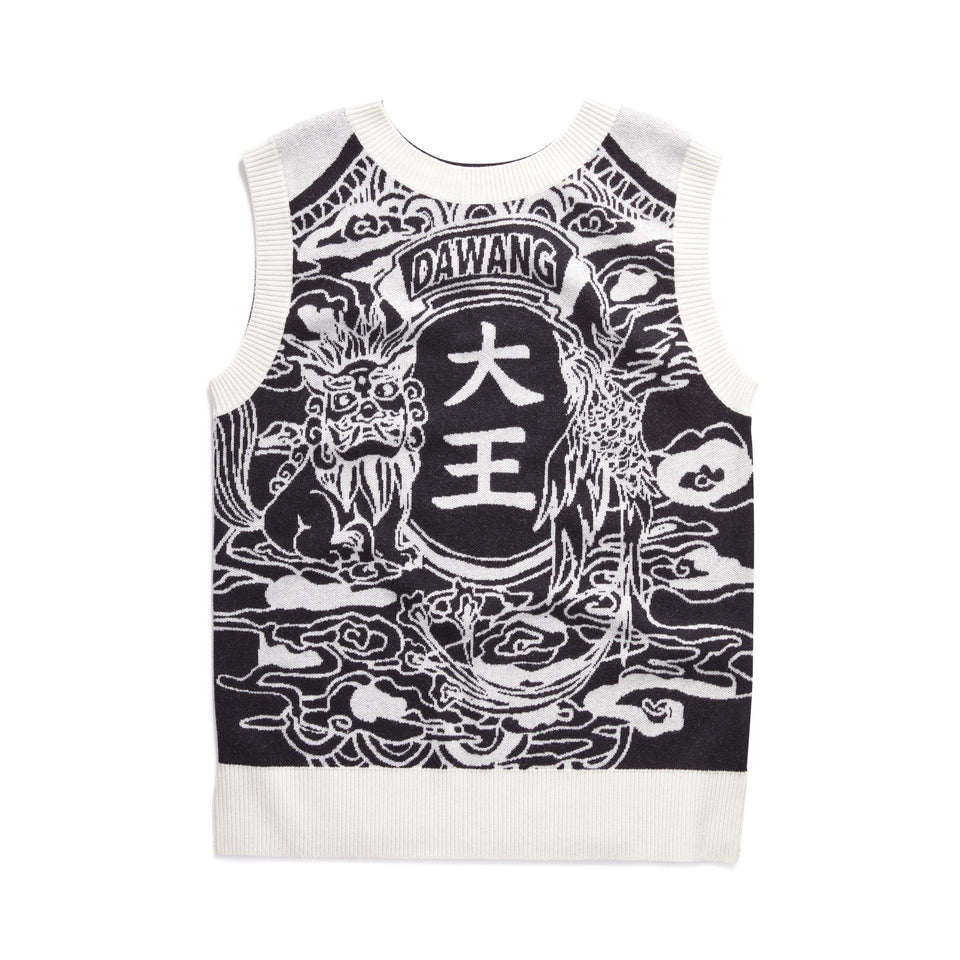 DAWANG Double Sided Jacquard Sweater Vest