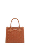 Nicole Lee USA Structured Tote Bag Monogram Print Pattern