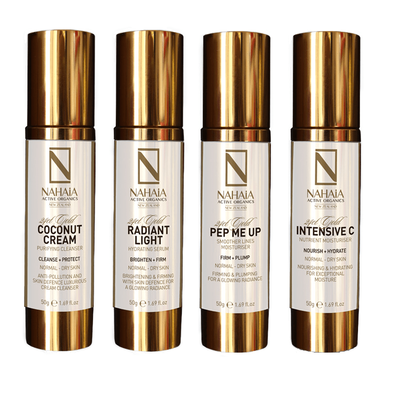 24KT GOLD SKINCARE ANTI - AGEING 4 BUNDLE - FULL SIZE 1.76 fl oz each - Wear with style