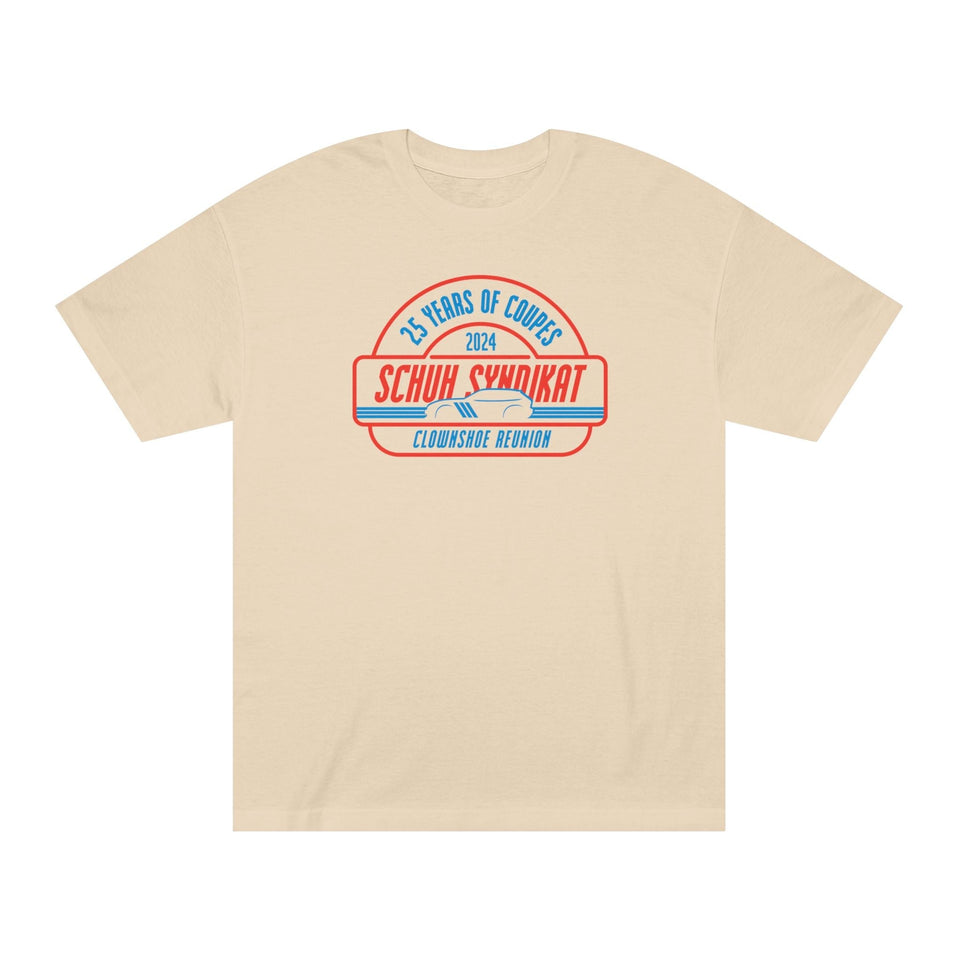 25 Years of Coupes - Schuh Syndikat Clownshoe Reunion Tee - Unisex American Apparel Classic T-Shirt - Wear with style