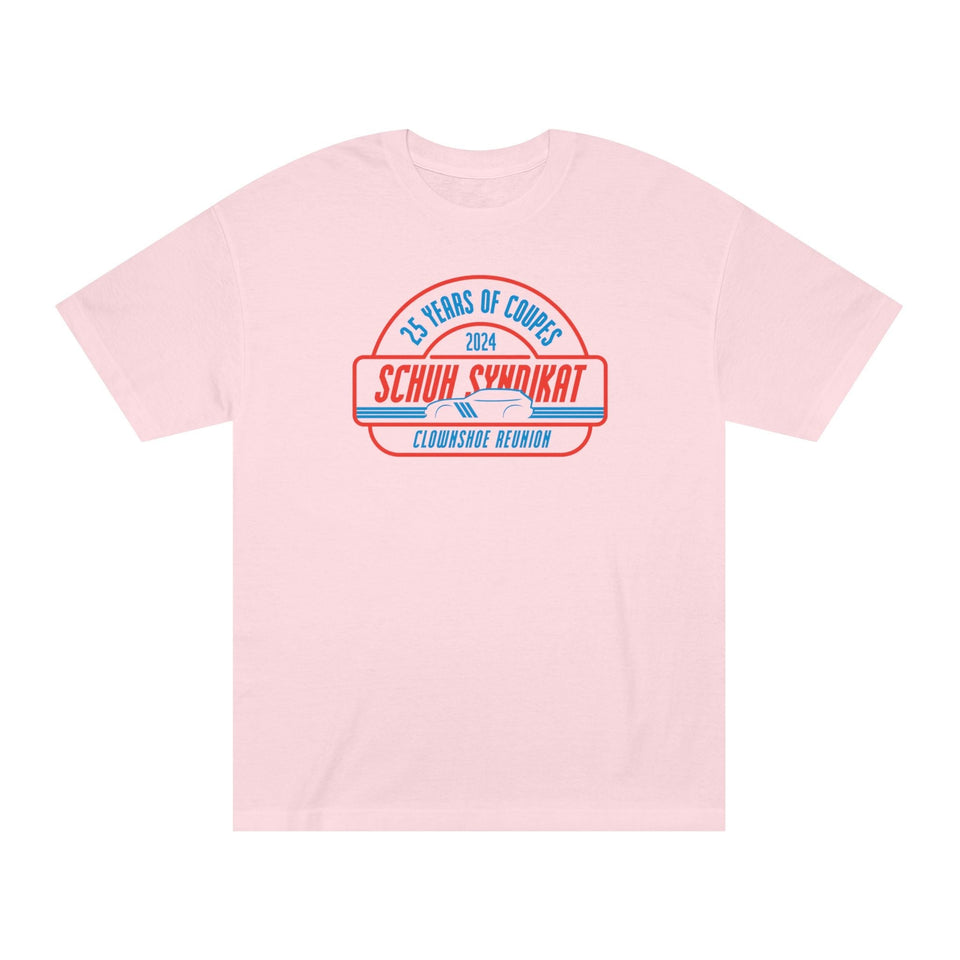 25 Years of Coupes - Schuh Syndikat Clownshoe Reunion Tee - Unisex American Apparel Classic T-Shirt - Wear with style