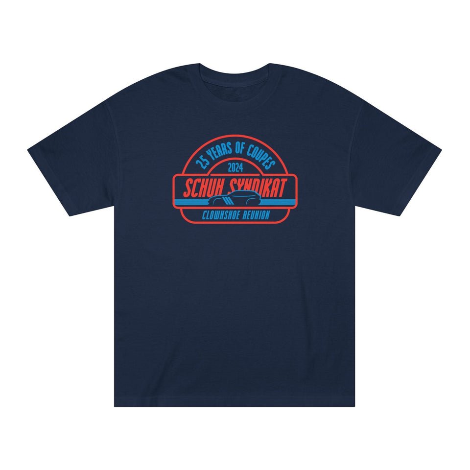 25 Years of Coupes - Schuh Syndikat Clownshoe Reunion Tee - Unisex American Apparel Classic T-Shirt - Wear with style
