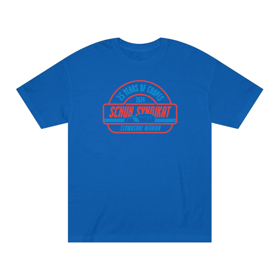 25 Years of Coupes - Schuh Syndikat Clownshoe Reunion Tee - Unisex American Apparel Classic T-Shirt - Wear with style