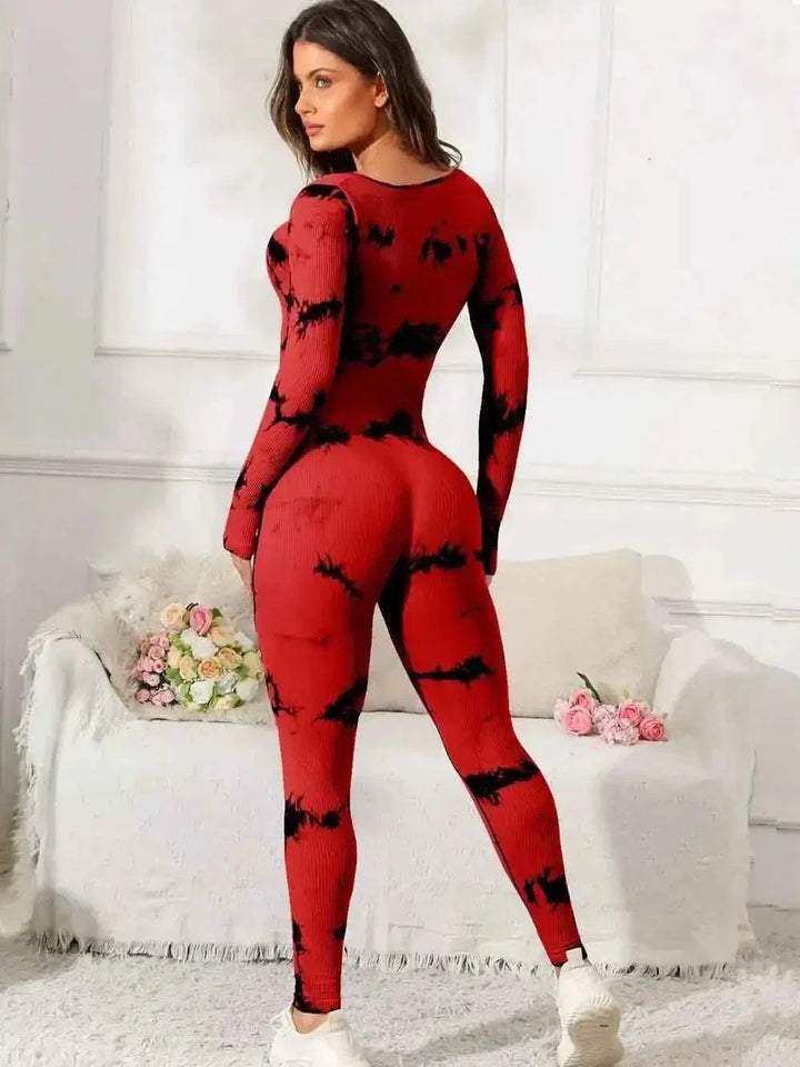 Scoop Neck Long Sleeve : Active Jumpsuit