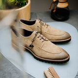 26-224-OAK CAMPO Sueded Goatskin Lace Up with Wax Finish, Oak