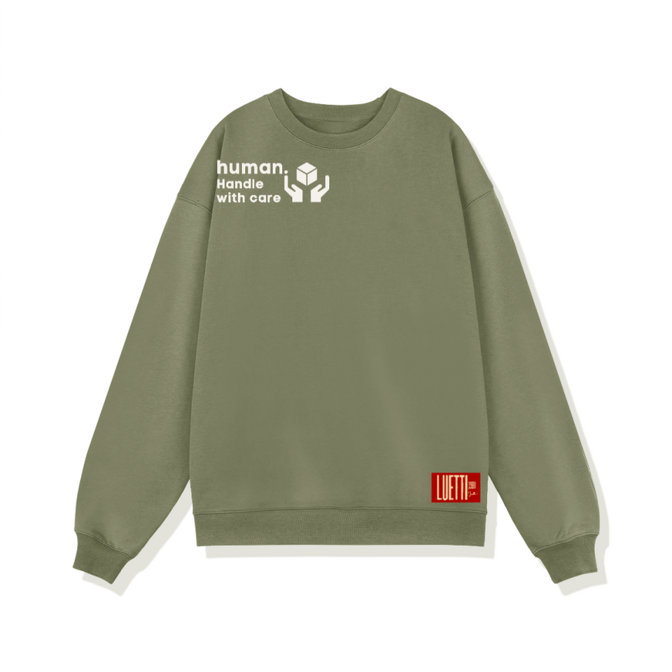 "Human. Handle With Care" Adults Unisex Heavyweight Sweatshirt