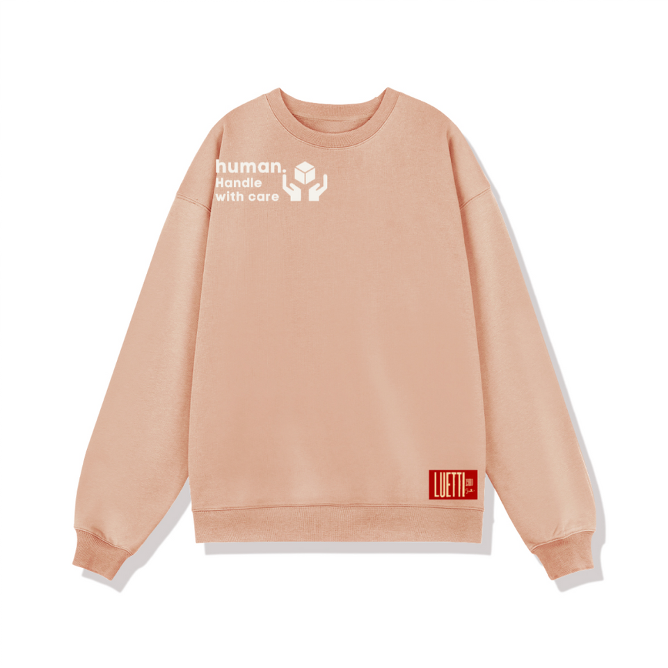"Human. Handle With Care" Adults Unisex Heavyweight Sweatshirt