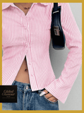 Striped Button Up Long Sleeve Shirt