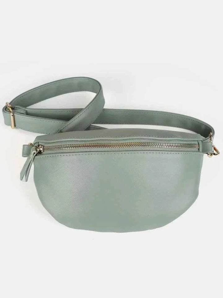 Medium PU Leather Crossbody Bag with Adjustable Strap