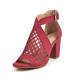 Fish Mouth Sandals : Chunky High Heels