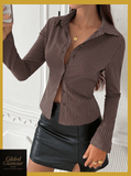 Striped Button Up Long Sleeve Shirt