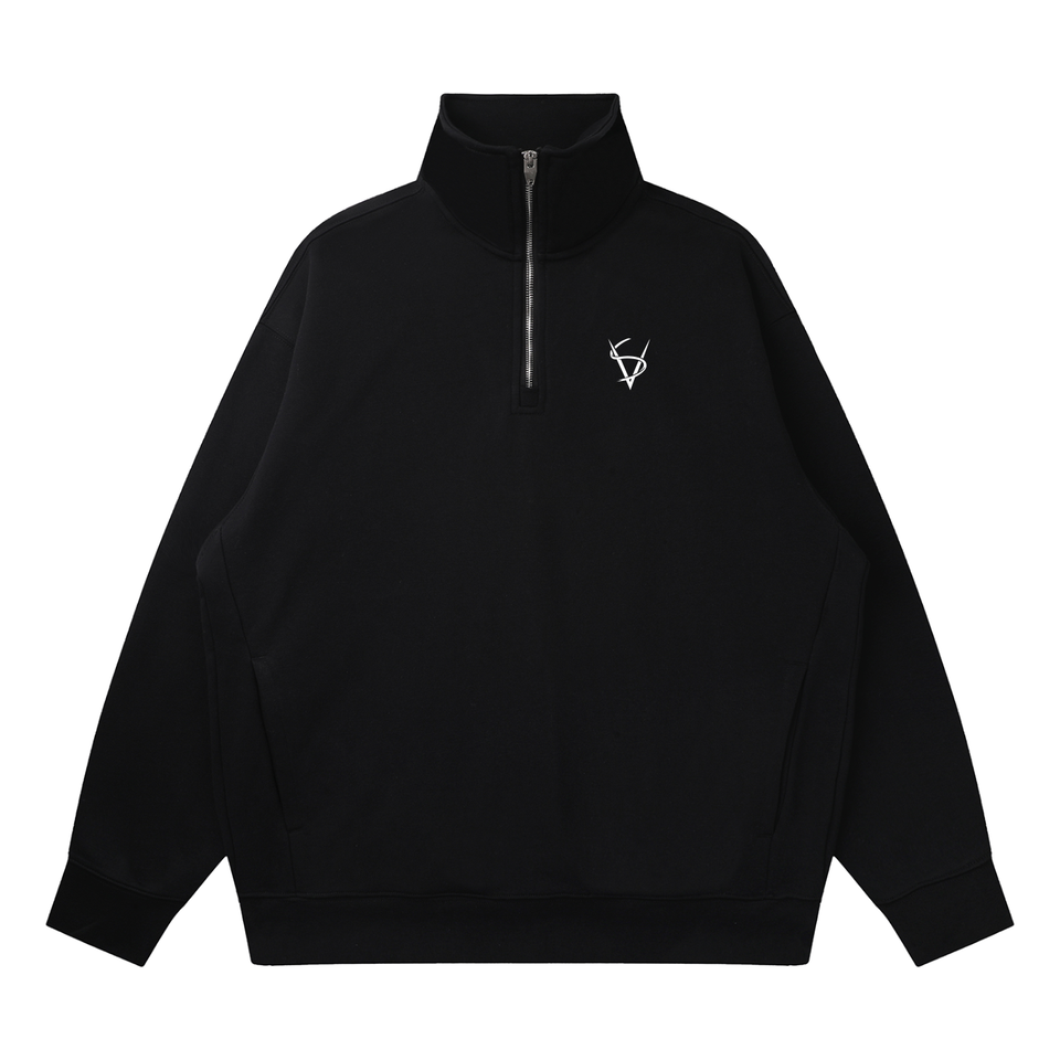 Quarter-Zip Drop Shoulder Sweatshirt