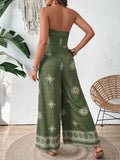 Stylish Printed Wide : Leg Tube Jumpsuit