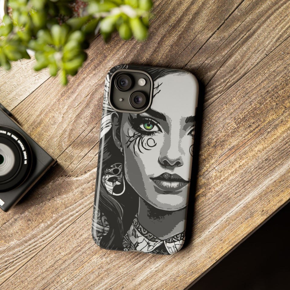 Green Eyed Devilish Beauty Tough Phone Case