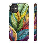 Vibrant Tropical Leaf Tough Phone Case