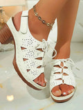 Stylish Block Heel Sandals : With Laces