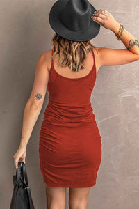 Spaghetti StrapRuched : Mini Dress