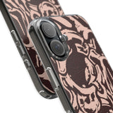 Gothic Abstract Skull Clear Phone Case