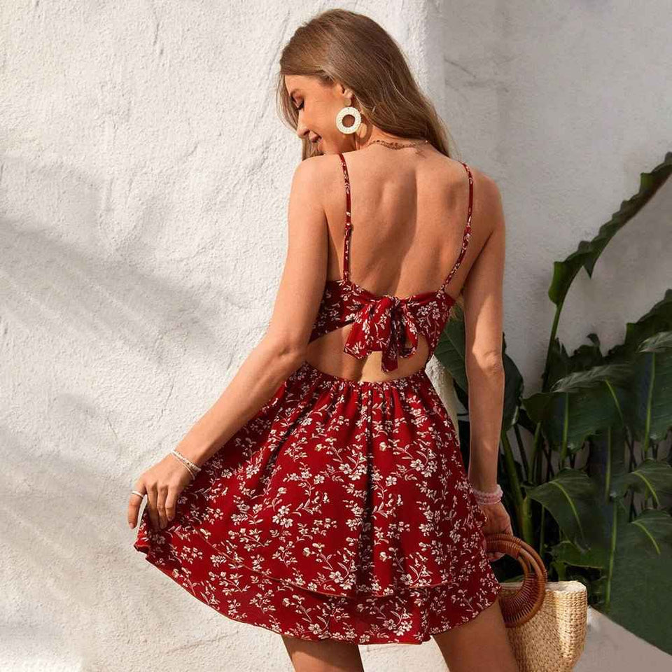 European Sexy Backless : Camisole Vacation Dress
