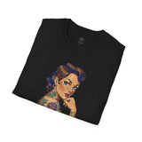 Clothed With Strength Tattooed Pin Up Vintage Graphic Tee
