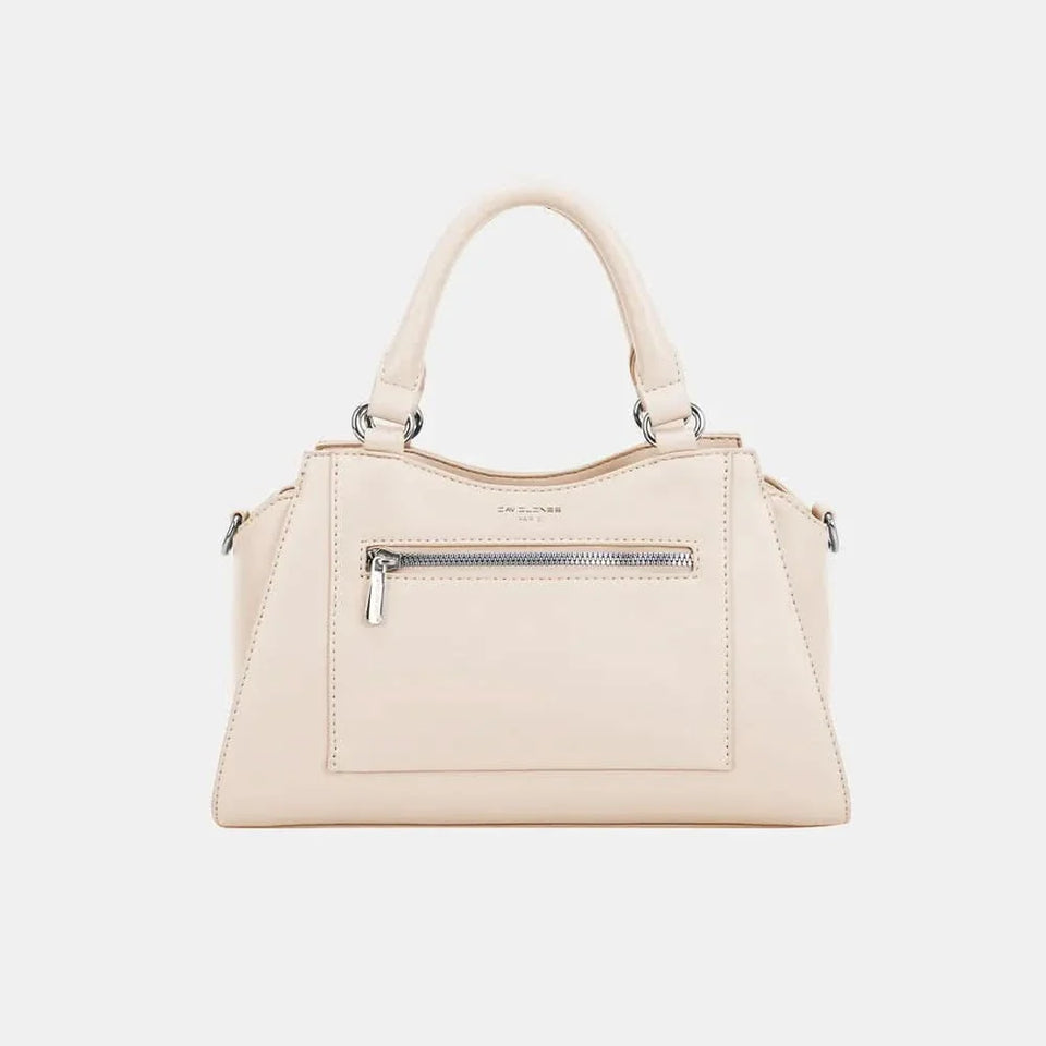David Jones PU Leather Handbag Sleek Durable Everyday Tote