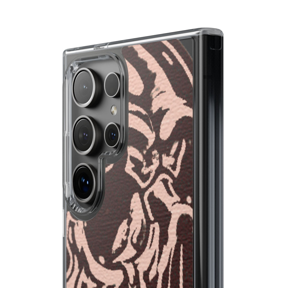 Gothic Abstract Skull Clear Phone Case