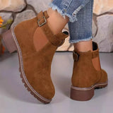 Formal Flare Dress: Block Heels Boots