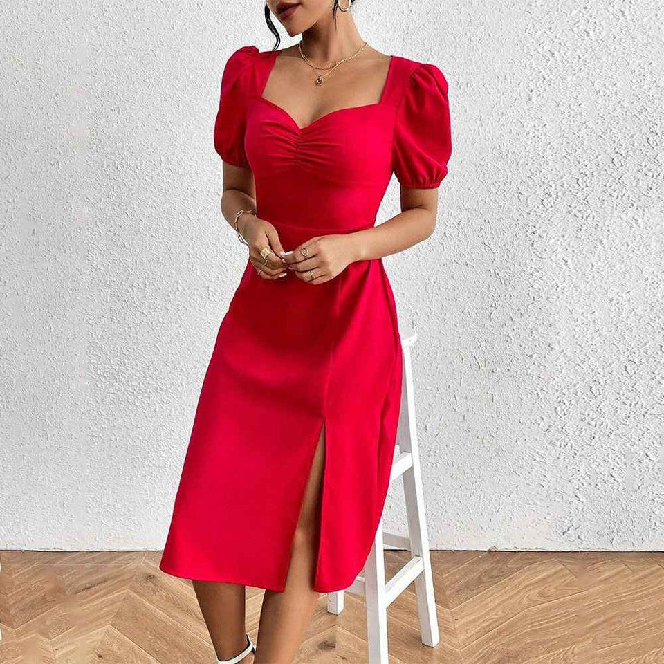 Women's European Split Fit : A-Line Dress
