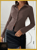 Striped Button Up Long Sleeve Shirt