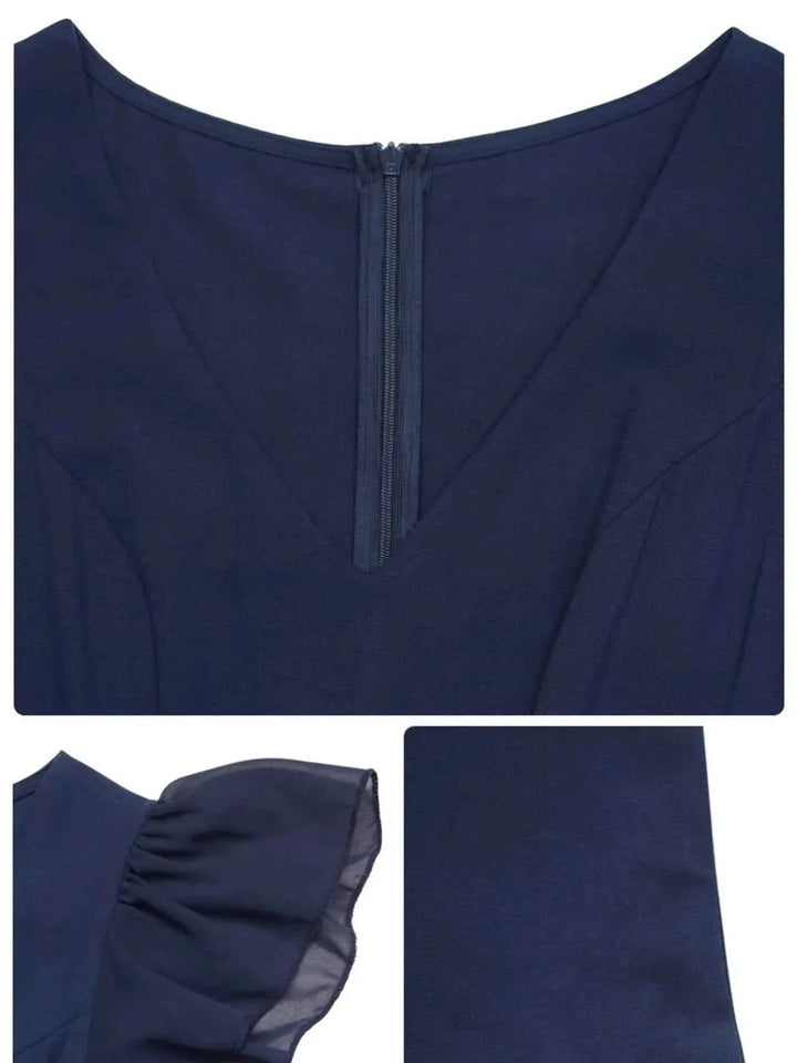 Stylish V-Neck Wide : Leg Jumpsuit
