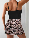 Printed Flower With Wide Straps : One-Piece Swimwear