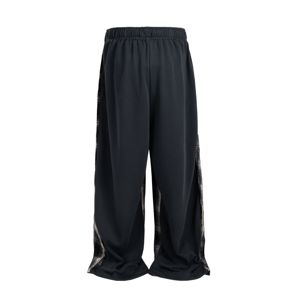 PLAID SPLIT SWEATPANTS