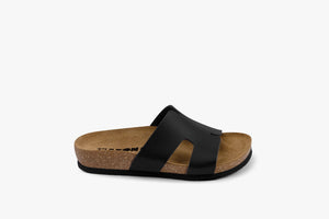 Liora by LEON- Women’s Leather Slide- One‑Piece Leather Comfort Sandal
