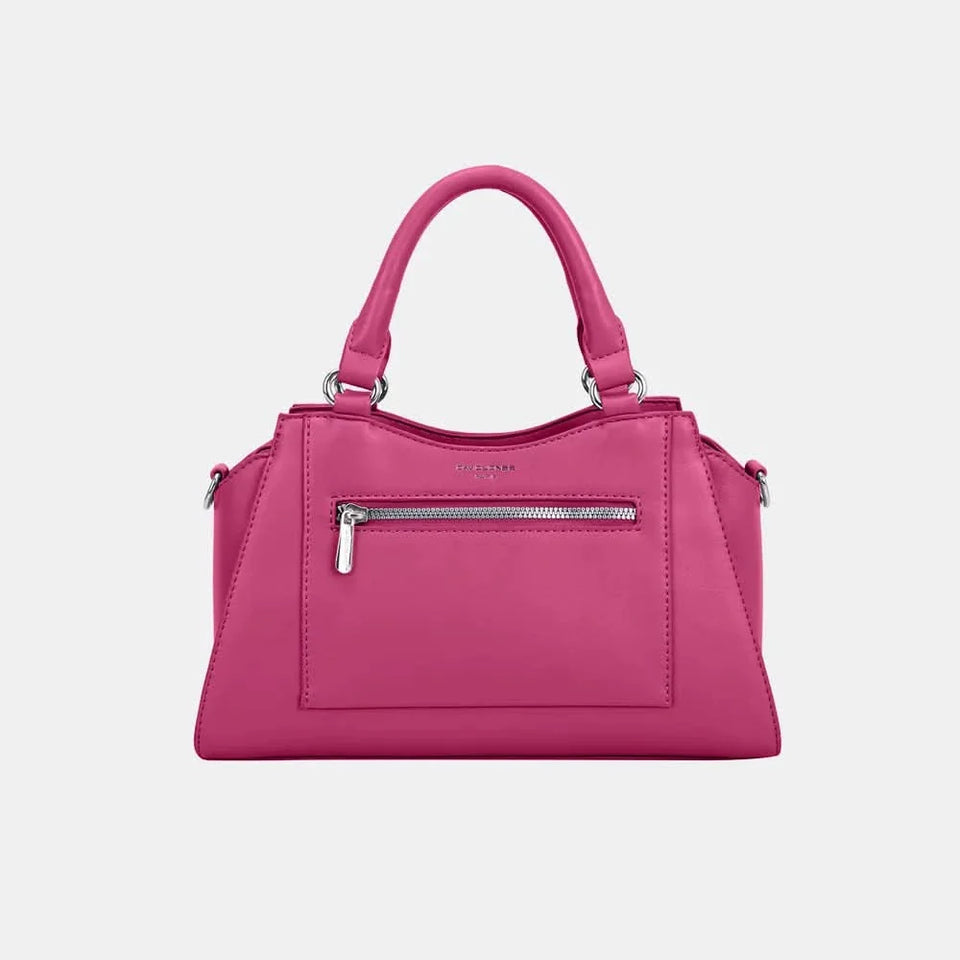 David Jones PU Leather Handbag Sleek Durable Everyday Tote