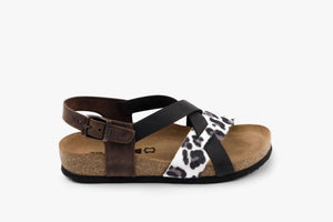 Noa by LEON- Women’s Leather Sandal- Ankle Strap with Adjustable Buckle & Arch Support