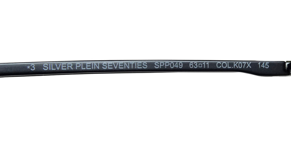 Philipp Plein Spp049 Silver Plein Seventies Sunglasses