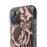 Gothic Abstract Skull Clear Phone Case