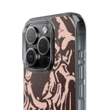 Gothic Abstract Skull Clear Phone Case
