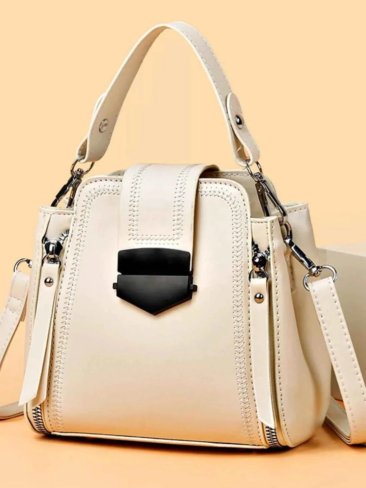 Leather Bucket Crossbody Bag