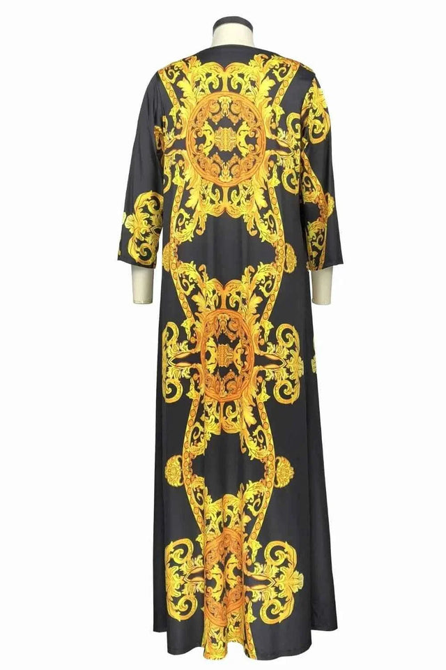 Printed Elegant One-Piece : Cover Up Swim Set