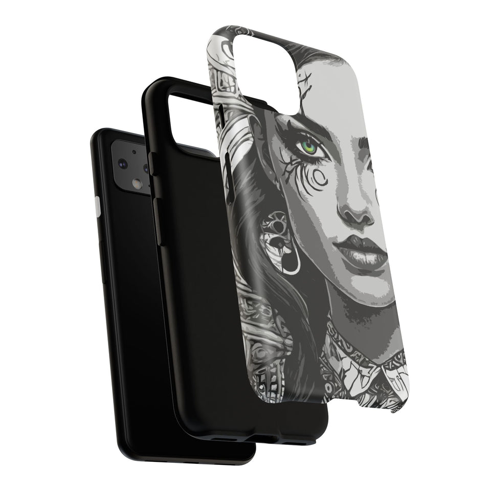 Green Eyed Devilish Beauty Tough Phone Case