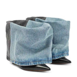 Women's Demin Pointer Toe : High Heel